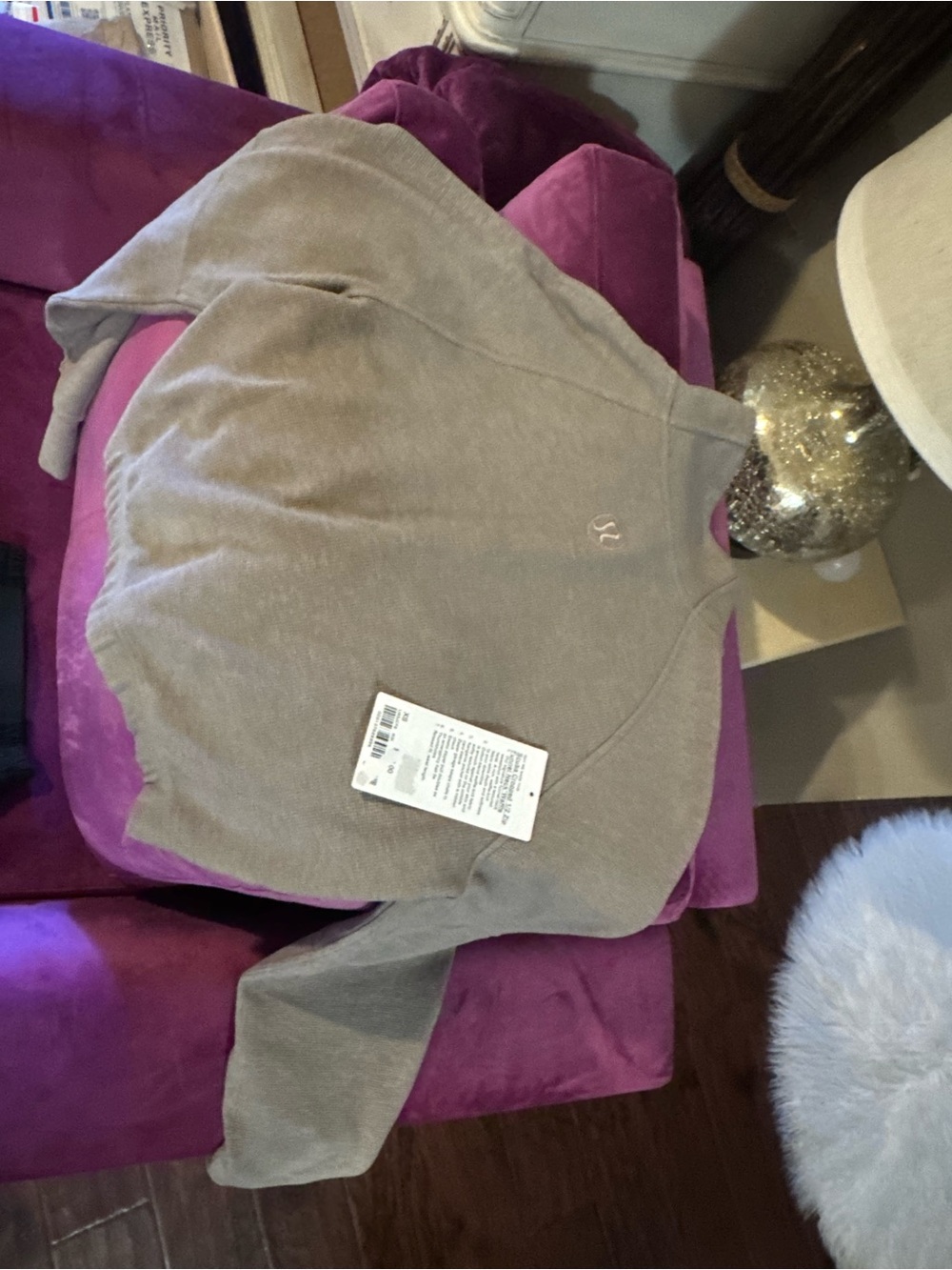 lululemon athletica Taupe Half-Zip Hoodie waffle size XS - Picture 3 of 8